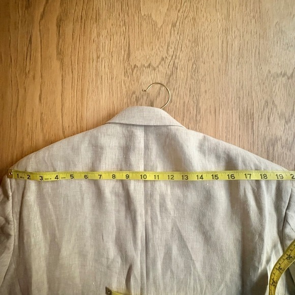 PALM BEACH Brock Natural Linen 2 Button Blazer Sport Coat Jacket Mens XL;48R EUC - Picture 11 of 12